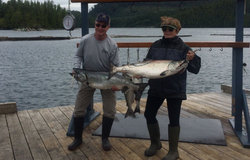 Lovely Couple Fishing In British Columbia 